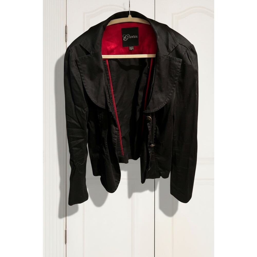 Vintage GUESS Lined Fitted Blazer – Black – XL
